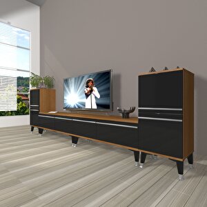 Eko 9220t Mdf Silver Tv Ünitesi Tv Sehpası Ceviz-Siyah