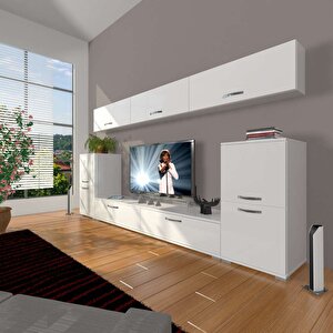 Eko 9 Slm Std Tv Ünitesi Tv Sehpası Parlak Beyaz