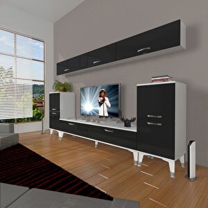 Eko 9 Slm Std Silver Tv Ünitesi Tv Sehpası Beyaz - Siyah