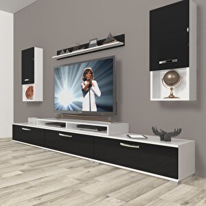 Ekoflex 270da Mdf Tv Ünitesi Tv Sehpası Beyaz - Siyah