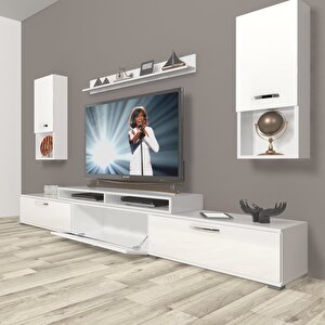 Ekoflex 270da Slm Tv Ünitesi Tv Sehpası Parlak Beyaz