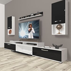 Ekoflex 270da Slm Tv Ünitesi Tv Sehpası Beyaz - Siyah