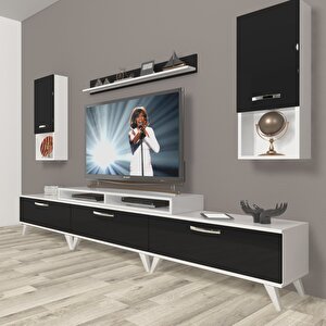 Ekoflex 270da Slm Retro Tv Ünitesi Tv Sehpası Beyaz - Siyah