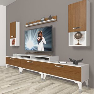 Ekoflex 270da Slm Silver Tv Ünitesi Tv Sehpası Beyaz - Ceviz