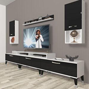 Ekoflex 270da Slm Silver Tv Ünitesi Tv Sehpası Beyaz - Siyah