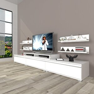 Ekoflex 270r Mdf Tv Ünitesi Tv Sehpası Parlak Beyaz