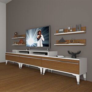 Ekoflex 270r Mdf Silver Tv Ünitesi Tv Sehpası Beyaz - Ceviz
