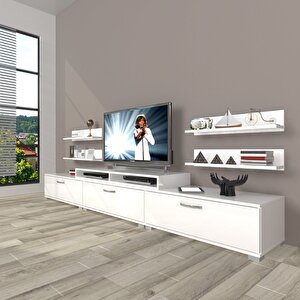 Ekoflex 270r Slm Tv Ünitesi Tv Sehpası Parlak Beyaz