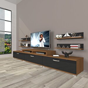 Ekoflex 270r Slm Tv Ünitesi Tv Sehpası Ceviz-Siyah