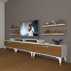 Ekoflex 270r Slm Silver Tv Ünitesi Tv Sehpası Beyaz - Ceviz
