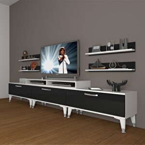 Ekoflex 270r Slm Silver Tv Ünitesi Tv Sehpası Beyaz - Siyah