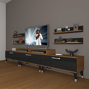 Ekoflex 270r Slm Silver Tv Ünitesi Tv Sehpası Ceviz-Siyah