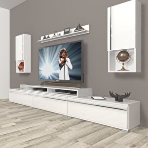 Ekoflex 270ta Mdf Tv Ünitesi Tv Sehpası Parlak Beyaz