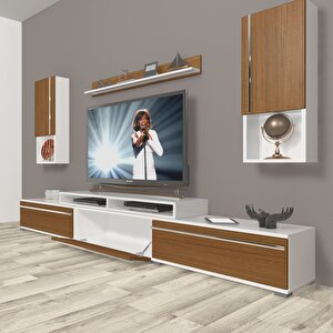 Ekoflex 270ta Mdf Tv Ünitesi Tv Sehpası Beyaz - Ceviz
