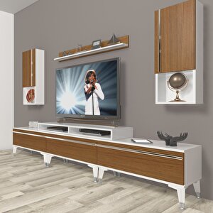 Ekoflex 270ta Mdf Silver Tv Ünitesi Tv Sehpası Beyaz - Ceviz