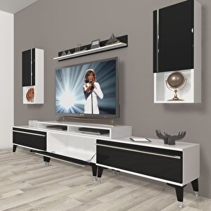 Ekoflex 270ta Mdf Silver Tv Ünitesi Tv Sehpası Beyaz - Siyah