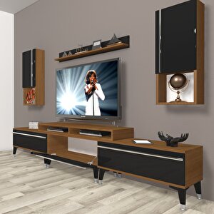 Ekoflex 270ta Mdf Silver Tv Ünitesi Tv Sehpası Ceviz-Siyah