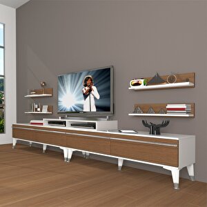 Ekoflex 360r Mdf Silver Tv Ünitesi Tv Sehpası Beyaz - Ceviz