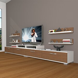 Ekoflex 360r Slm Tv Ünitesi Tv Sehpası Beyaz - Ceviz