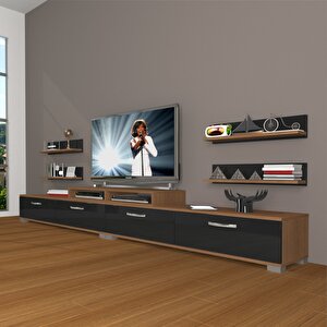 Ekoflex 360r Slm Tv Ünitesi Tv Sehpası Ceviz-Siyah