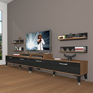 Ekoflex 360r Slm Silver Tv Ünitesi Tv Sehpası Ceviz-Siyah