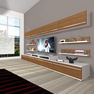 Ekoflex 360y Mdf Tv Ünitesi Tv Sehpası Beyaz - Ceviz