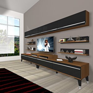 Ekoflex 360y Mdf Silver Tv Ünitesi Tv Sehpası Ceviz-Siyah