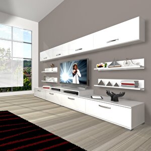 Ekoflex 360y Slm Tv Ünitesi Tv Sehpası Parlak Beyaz