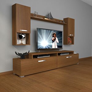 Ekoflex 5da Mdf Tv Ünitesi Tv Sehpası Naturel Ceviz