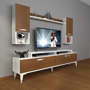 Ekoflex 5da Mdf Silver Tv Ünitesi Tv Sehpası Beyaz - Ceviz