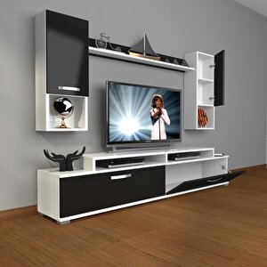 Ekoflex 5da Slm Tv Ünitesi Tv Sehpası Beyaz - Siyah