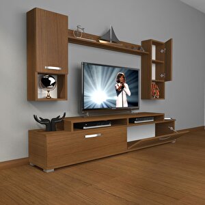Ekoflex 5da Slm Tv Ünitesi Tv Sehpası Naturel Ceviz