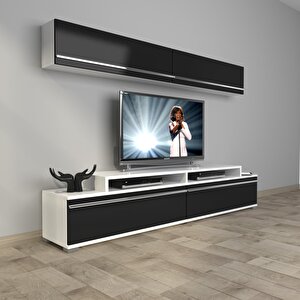 Ekoflex 5 Mdf Tv Ünitesi Tv Sehpası Beyaz - Siyah