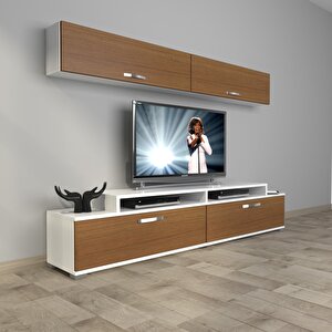 Ekoflex 5 Slm Tv Ünitesi Tv Sehpası Beyaz - Ceviz