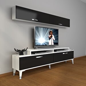 Ekoflex 5 Slm Silver Tv Ünitesi Tv Sehpası Beyaz - Siyah