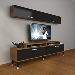 Ekoflex 5 Slm Silver Tv Ünitesi Tv Sehpası Ceviz-Siyah