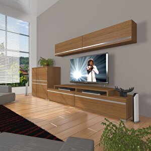 Ekoflex 6y Mdf Tv Ünitesi Tv Sehpası Naturel Ceviz