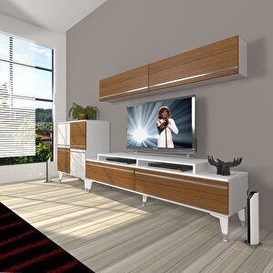 Ekoflex 6y Mdf Silver Tv Ünitesi Tv Sehpası Beyaz - Ceviz