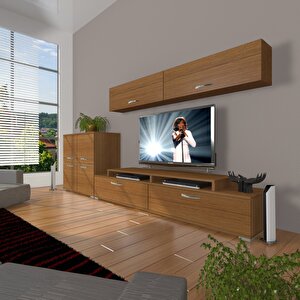 Ekoflex 6y Slm Tv Ünitesi Tv Sehpası Naturel Ceviz
