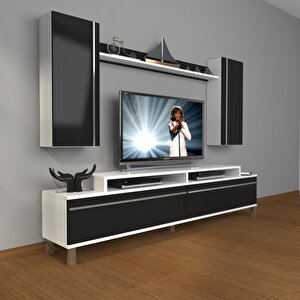 Ekoflex 7 Mdf Krom Ayaklı Tv Ünitesi Tv Sehpası