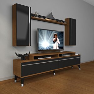 Ekoflex 7 Mdf Silver Tv Ünitesi Tv Sehpası Ceviz-Siyah