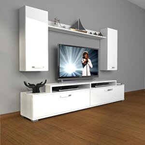 Ekoflex 7 Slm Tv Ünitesi Tv Sehpası Parlak Beyaz