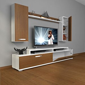 Ekoflex 7 Slm Tv Ünitesi Tv Sehpası Beyaz - Ceviz