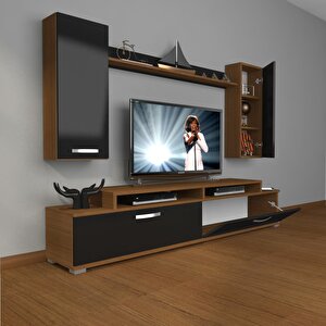 Ekoflex 7 Slm Tv Ünitesi Tv Sehpası Ceviz-Siyah
