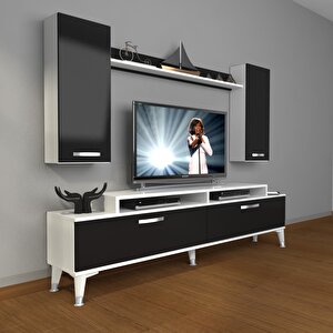 Ekoflex 7 Slm Silver Tv Ünitesi Tv Sehpası Beyaz - Siyah