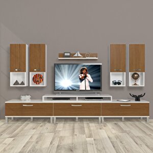 Ekoflex 8da Mdf Krom Ayaklı Tv Ünitesi Tv Sehpası
