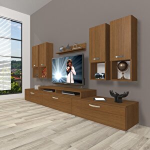 Ekoflex 8da Mdf Tv Ünitesi Tv Sehpası Naturel Ceviz