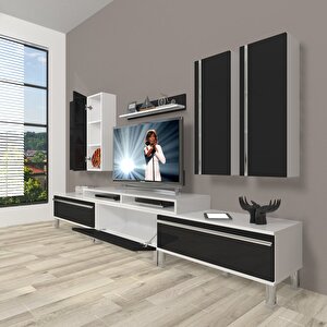 Ekoflex 8d Mdf Krom Ayaklı Tv Ünitesi Tv Sehpası