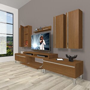 Ekoflex 8d Mdf Krom Ayaklı Tv Ünitesi Tv Sehpası