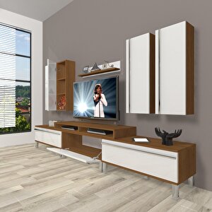 Ekoflex 8d Mdf Krom Ayaklı Tv Ünitesi Tv Sehpası